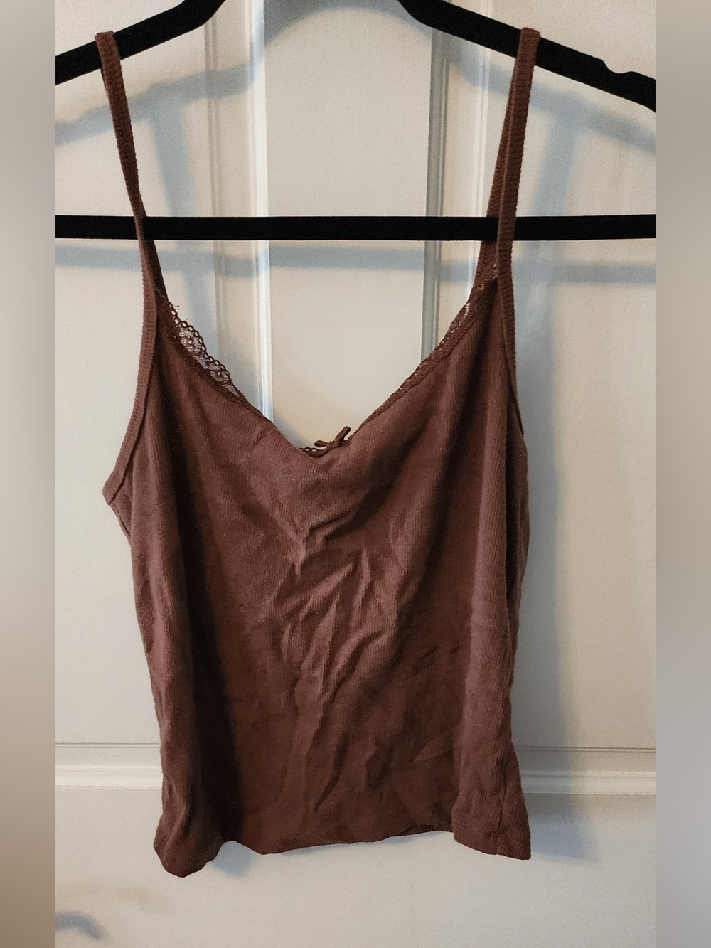 Hollister Brown Lace-Trim Camisole Tank